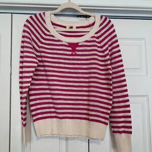 LEI XXL Pullover Pink and Cream fitted sweater